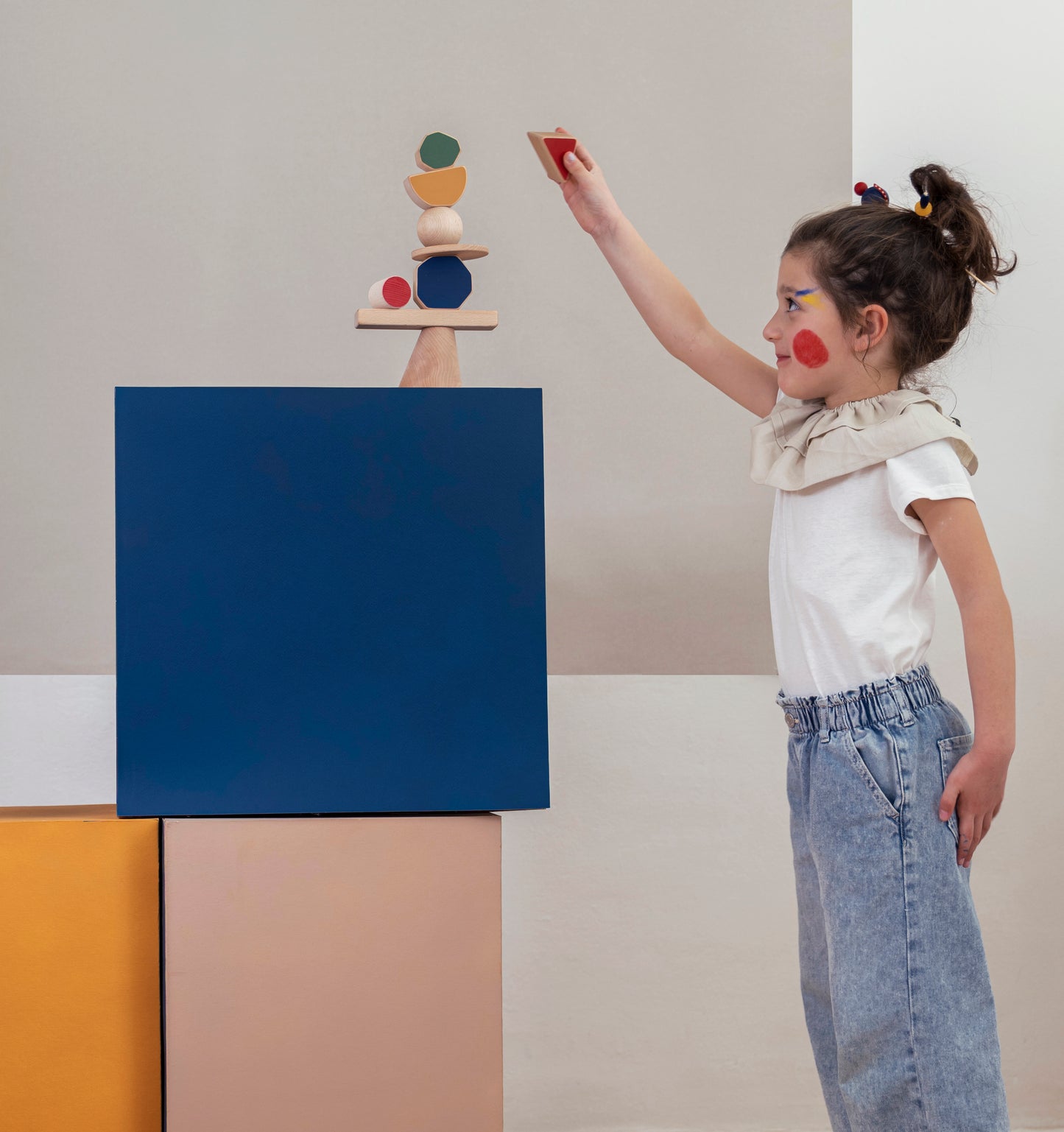 Abstract shapes stacking toy - two