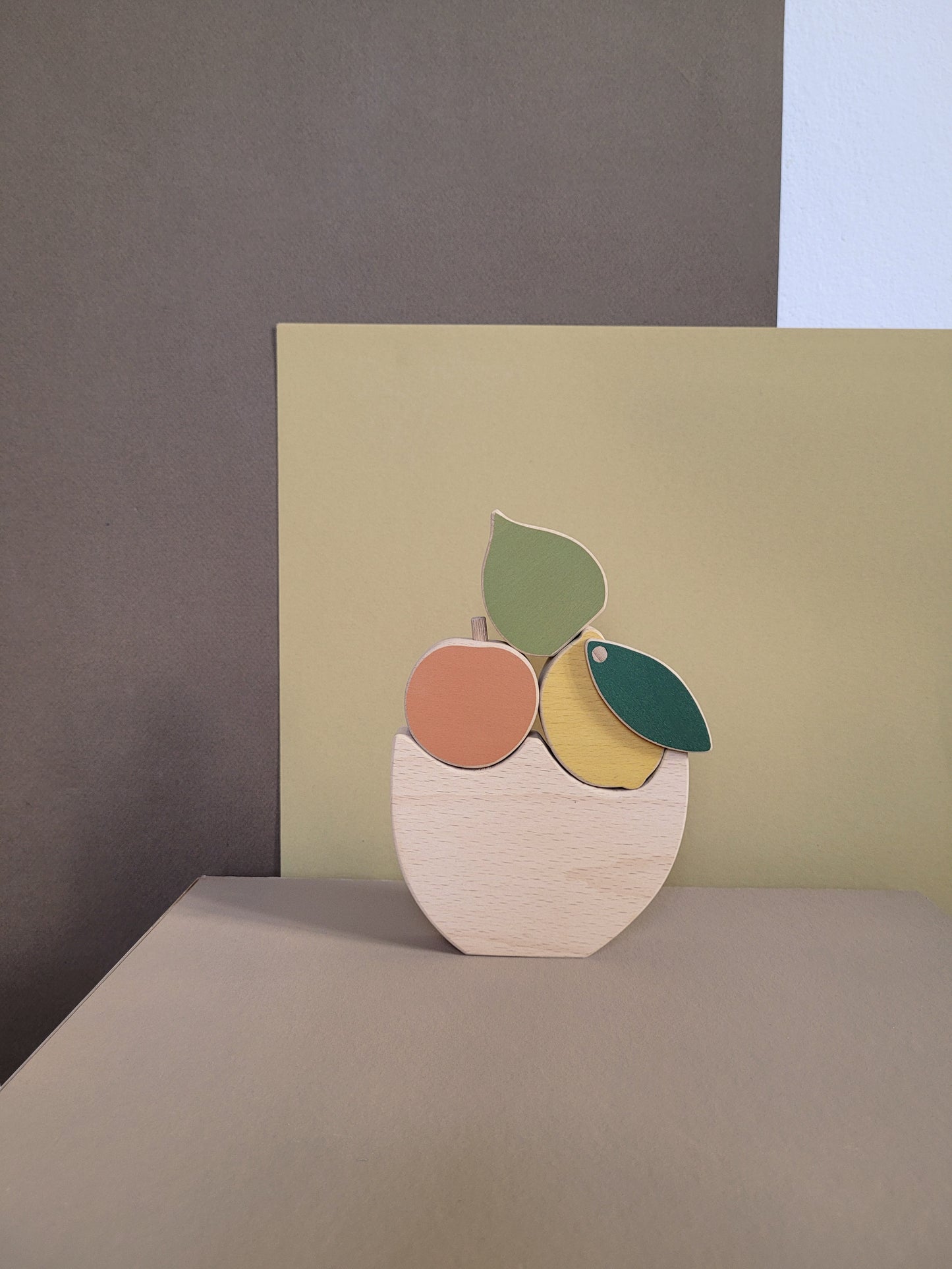 Fruit bowl stacking toy