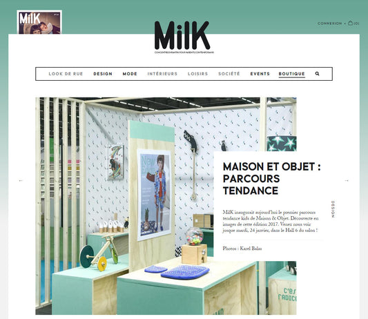 The Wandering Workshop was handpicked by The Milk Magazine for the 1st Tendance Kids Circuit at Maison et Objet