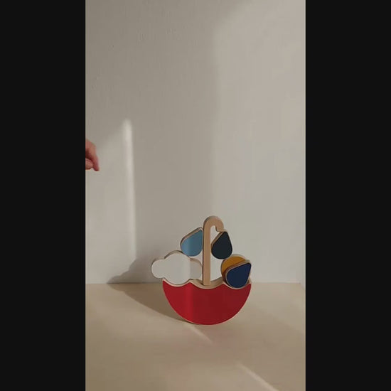 wooden toy stacking umbrella