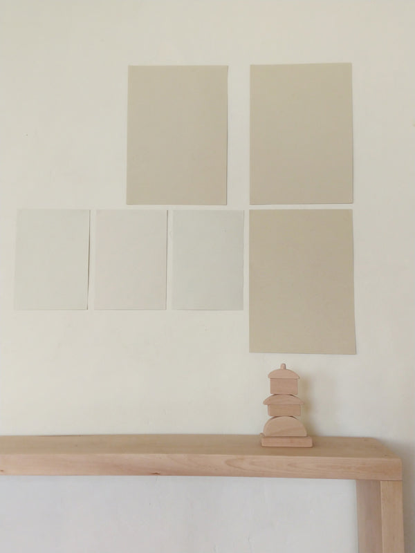 Geometric wooden stacking toy - Natural wood