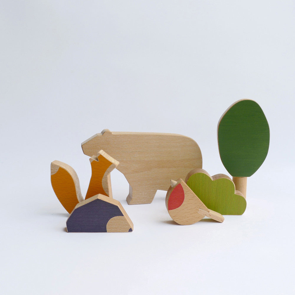 Woodland animals toy set